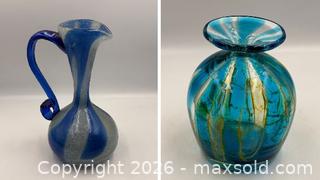 MaxSold Auction: 2 Vintage Hand Blown Glass Vases - Oakville (Ontario, Canada) PARTNER MANAGED Estate Sale Online Auction - Lakeshore Road West