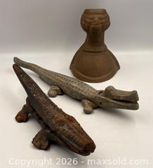 MaxSold Auction: 3 Antique Cast Iron Pieces: Alligator Nutcrackers and Door Stop - Oakville (Ontario, Canada) PARTNER MANAGED Estate Sale Online Auction - Lakeshore Road West