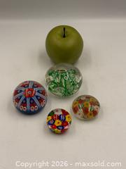 MaxSold Auction:  4 Murano Glass Millefiori Paperweights  - Oakville (Ontario, Canada) PARTNER MANAGED Estate Sale Online Auction - Lakeshore Road West