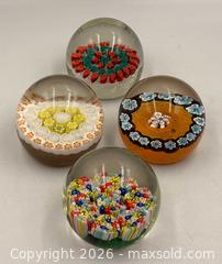 MaxSold Auction: 4 Vintage Murano Glass Millefiori Paperweights - Oakville (Ontario, Canada) PARTNER MANAGED Estate Sale Online Auction - Lakeshore Road West