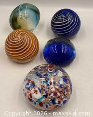 MaxSold Auction: 5 Large Murano Handblown Glass Collectable Paperweights  - Oakville (Ontario, Canada) PARTNER MANAGED Estate Sale Online Auction - Lakeshore Road West