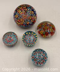 MaxSold Auction: 5 Millefiori Art Glass Paperweights, Handcrafted in Murano, Italy  - Oakville (Ontario, Canada) PARTNER MANAGED Estate Sale Online Auction - Lakeshore Road West