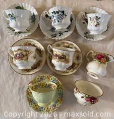 MaxSold Auction: 6 Fine Bone China Tea Cups and Saucers:  Aynsley, Royal Albert, Paragon and more - Oakville (Ontario, Canada) PARTNER MANAGED Estate Sale Online Auction - Lakeshore Road West