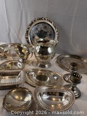 MaxSold Auction: Antique and Vintage Silver Plated Holloware and Serving Pieces - Oakville (Ontario, Canada) PARTNER MANAGED Estate Sale Online Auction - Lakeshore Road West