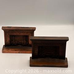 MaxSold Auction: Antique Art Deco Cast and Patinated Bookends Depicting a Figural Brick Fireplace - Oakville (Ontario, Canada) PARTNER MANAGED Estate Sale Online Auction - Lakeshore Road West