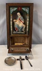 MaxSold Auction: Antique Catholic Viaticum or Last Rites shadow box. Circa early 20 Century - Oakville (Ontario, Canada) PARTNER MANAGED Estate Sale Online Auction - Lakeshore Road West