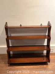 MaxSold Auction: Antique Four Tier Mahogany Hanging Wall Shelf  - Oakville (Ontario, Canada) PARTNER MANAGED Estate Sale Online Auction - Lakeshore Road West