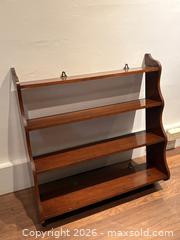 MaxSold Auction: Antique Four Tier Mahogany Hanging Wall Shelf  - Oakville (Ontario, Canada) PARTNER MANAGED Estate Sale Online Auction - Lakeshore Road West