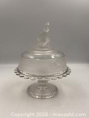 MaxSold Auction: Antique Gillinder & Sons "Westward Ho" Covered Pedestal Butter Dish *Companion to Lot 261 and Lot 291 - Oakville (Ontario, Canada) PARTNER MANAGED Estate Sale Online Auction - Lakeshore Road West