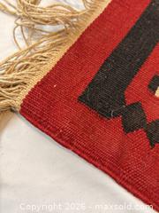 MaxSold Auction:  Antique Handmade Moroccan Berber Kilim Wool Rug, 20" by 20"  - Oakville (Ontario, Canada) PARTNER MANAGED Estate Sale Online Auction - Lakeshore Road West