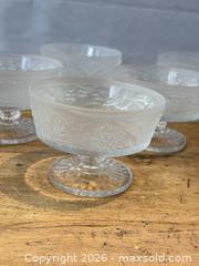 MaxSold Auction: Antique "Westward Ho" Pattern Footed Sherbet Dishes by Gillinder & Sons *Companion to Lot 257 and Lot 291  - Oakville (Ontario, Canada) PARTNER MANAGED Estate Sale Online Auction - Lakeshore Road West