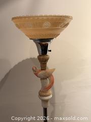 MaxSold Auction: Art Deco Chrome Torchiere Floor Lamp with a Carved Parrot and Stacked Marble Base - Oakville (Ontario, Canada) PARTNER MANAGED Estate Sale Online Auction - Lakeshore Road West