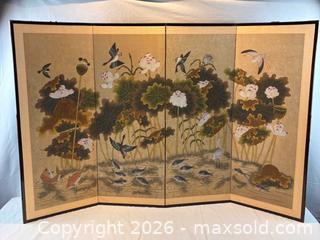 MaxSold Auction: Asian Four Panel Folding Screen - Oakville (Ontario, Canada) PARTNER MANAGED Estate Sale Online Auction - Lakeshore Road West