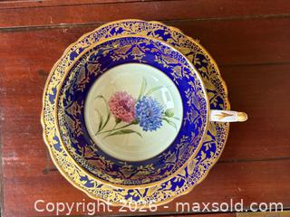 MaxSold Auction:  Double Warrant Paragon Cobalt Gold Hydrangeas Teacup Set Bone China - Oakville (Ontario, Canada) PARTNER MANAGED Estate Sale Online Auction - Lakeshore Road West