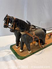 MaxSold Auction:  Folk Art Carved Wooden Farmer with Horse Drawn Plow - Oakville (Ontario, Canada) PARTNER MANAGED Estate Sale Online Auction - Lakeshore Road West