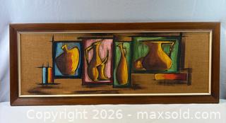 MaxSold Auction: Framed Mid-Century Modern Painting by Artist Levente Kovacs. Dated 1964 - Oakville (Ontario, Canada) PARTNER MANAGED Estate Sale Online Auction - Lakeshore Road West