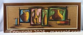MaxSold Auction: Framed Mid-Century Modern Painting by Artist Levente Kovacs. Dated 1964 - Oakville (Ontario, Canada) PARTNER MANAGED Estate Sale Online Auction - Lakeshore Road West