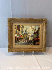 MaxSold Auction:  Framed Original Oil Painting of Paris Street Scene Signed by artist Edouard Le Saout (1909–1981)  - Oakville (Ontario, Canada) PARTNER MANAGED Estate Sale Online Auction - Lakeshore Road West