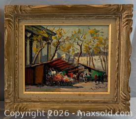 MaxSold Auction: Framed Original Oil Painting of Paris Street Scene Signed by artist Edouard Le Saout (1909–1981)  - Oakville (Ontario, Canada) PARTNER MANAGED Estate Sale Online Auction - Lakeshore Road West
