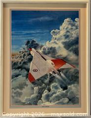 MaxSold Auction: Framed Print of Avro Canada CF-105 Arrow, Signed by artist Robert B. Curry - Oakville (Ontario, Canada) PARTNER MANAGED Estate Sale Online Auction - Lakeshore Road West