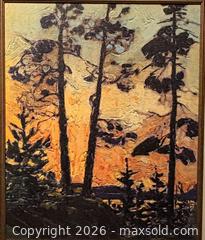 MaxSold Auction: Framed Print of the Painting "Pine Trees at Sunset" by Canadian Artist Tom Thomson - Oakville (Ontario, Canada) PARTNER MANAGED Estate Sale Online Auction - Lakeshore Road West