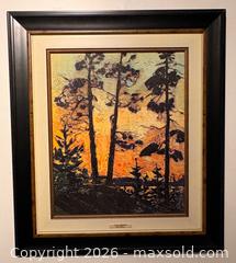 MaxSold Auction: Framed Print of the Painting "Pine Trees at Sunset" by Canadian Artist Tom Thomson - Oakville (Ontario, Canada) PARTNER MANAGED Estate Sale Online Auction - Lakeshore Road West
