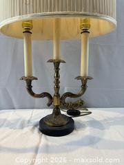 MaxSold Auction: French Country Style Brass Candelabra Bouillotte Desk Lamp with Shade - Oakville (Ontario, Canada) PARTNER MANAGED Estate Sale Online Auction - Lakeshore Road West