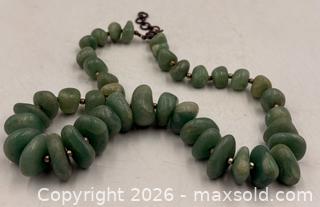 MaxSold Auction: Jade Stone Necklace with Silver Beads - Oakville (Ontario, Canada) PARTNER MANAGED Estate Sale Online Auction - Lakeshore Road West