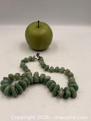 MaxSold Auction: Jade Stone Necklace with Silver Beads - Oakville (Ontario, Canada) PARTNER MANAGED Estate Sale Online Auction - Lakeshore Road West