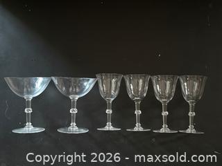 MaxSold Auction: Lalique Beaugency Crystal Wine and Champagne Glasses   - Oakville (Ontario, Canada) PARTNER MANAGED Estate Sale Online Auction - Lakeshore Road West