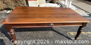 MaxSold Auction: Large, Heavy Dining Room Table on Castors  - Oakville (Ontario, Canada) PARTNER MANAGED Estate Sale Online Auction - Lakeshore Road West