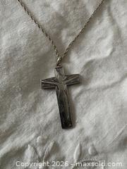 MaxSold Auction: Long Sterling Silver Necklace with Cross Pendant - Oakville (Ontario, Canada) PARTNER MANAGED Estate Sale Online Auction - Lakeshore Road West