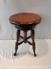 MaxSold Auction: Mahogany Piano/Organ Stool. Circa 1915.  - Oakville (Ontario, Canada) PARTNER MANAGED Estate Sale Online Auction - Lakeshore Road West