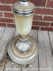 MaxSold Auction: Near Pair of Vintage Art Deco-style Torchiere Floor Lamps with Marble or Onyx - Oakville (Ontario, Canada) PARTNER MANAGED Estate Sale Online Auction - Lakeshore Road West