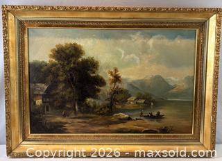 MaxSold Auction: Original Oil Painting of Landscape Scene with a Serene River - Oakville (Ontario, Canada) PARTNER MANAGED Estate Sale Online Auction - Lakeshore Road West
