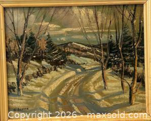 MaxSold Auction: Original Oil Painting of Ontario Winter Landscape. Signed by artist Sydney Berne (1921-2013) - Oakville (Ontario, Canada) PARTNER MANAGED Estate Sale Online Auction - Lakeshore Road West
