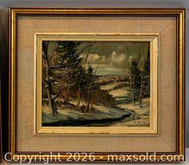MaxSold Auction:  Original Oil Painting of Ontario Winter Landscape. Signed by artist Sydney Berne (1921-2013) - Oakville (Ontario, Canada) PARTNER MANAGED Estate Sale Online Auction - Lakeshore Road West