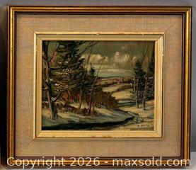MaxSold Auction:  Original Oil Painting of Ontario Winter Landscape. Signed by artist Sydney Berne (1921-2013) - Oakville (Ontario, Canada) PARTNER MANAGED Estate Sale Online Auction - Lakeshore Road West