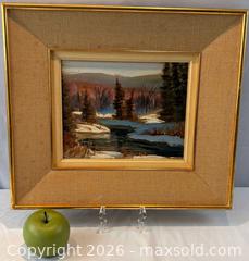 MaxSold Auction: Original Oil Painting Titled "Laurentian Winter Scene". Signed by artist Sydney Berne (1901-2013) - Oakville (Ontario, Canada) PARTNER MANAGED Estate Sale Online Auction - Lakeshore Road West