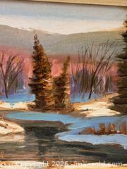 MaxSold Auction: Original Oil Painting Titled "Laurentian Winter Scene". Signed by artist Sydney Berne (1901-2013) - Oakville (Ontario, Canada) PARTNER MANAGED Estate Sale Online Auction - Lakeshore Road West