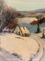 MaxSold Auction: Original Oil Painting Titled "Winter Road" Signed by artist Sydney Berne (1901-2013). - Oakville (Ontario, Canada) PARTNER MANAGED Estate Sale Online Auction - Lakeshore Road West