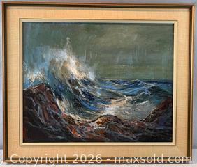 MaxSold Auction: Original Painting of Seascape by Signed by Artist - Oakville (Ontario, Canada) PARTNER MANAGED Estate Sale Online Auction - Lakeshore Road West