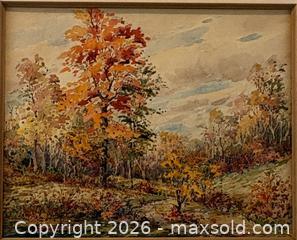 MaxSold Auction: Original Watercolour Painting, of Fall Colours Singed by Artist J.E. Mortimer - Oakville (Ontario, Canada) PARTNER MANAGED Estate Sale Online Auction - Lakeshore Road West