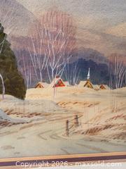 MaxSold Auction: Original Watercolour Painting of Steeple with Laurentian Mountains. Signed by artist Graham Noble Norwell (1901-1967) - Oakville (Ontario, Canada) PARTNER MANAGED Estate Sale Online Auction - Lakeshore Road West