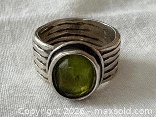 MaxSold Auction: Sterling Silver With Large Green Quartz.  Size: 9.5 - Oakville (Ontario, Canada) PARTNER MANAGED Estate Sale Online Auction - Lakeshore Road West