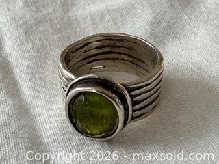 MaxSold Auction: Sterling Silver With Large Green Quartz.  Size: 9.5 - Oakville (Ontario, Canada) PARTNER MANAGED Estate Sale Online Auction - Lakeshore Road West