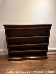 MaxSold Auction: Victorian-style Mahogany Open Bookcase with 3 Shelves *Companion to Lot #380 - Oakville (Ontario, Canada) PARTNER MANAGED Estate Sale Online Auction - Lakeshore Road West