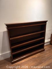 MaxSold Auction: Victorian-style Mahogany Open Bookcase with 3 Shelves *Companion to Lot #380 - Oakville (Ontario, Canada) PARTNER MANAGED Estate Sale Online Auction - Lakeshore Road West