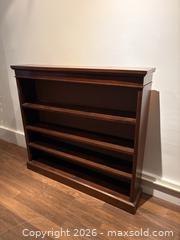 MaxSold Auction: Victorian-style Mahogany Open Bookcase with 3 Shelves *Companion to Lot #380 - Oakville (Ontario, Canada) PARTNER MANAGED Estate Sale Online Auction - Lakeshore Road West