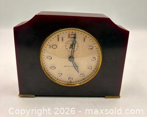 MaxSold Auction: Vintage Art Deco Seth Thomas Black Catalin Bakelite Working Alarm Clock - Oakville (Ontario, Canada) PARTNER MANAGED Estate Sale Online Auction - Lakeshore Road West